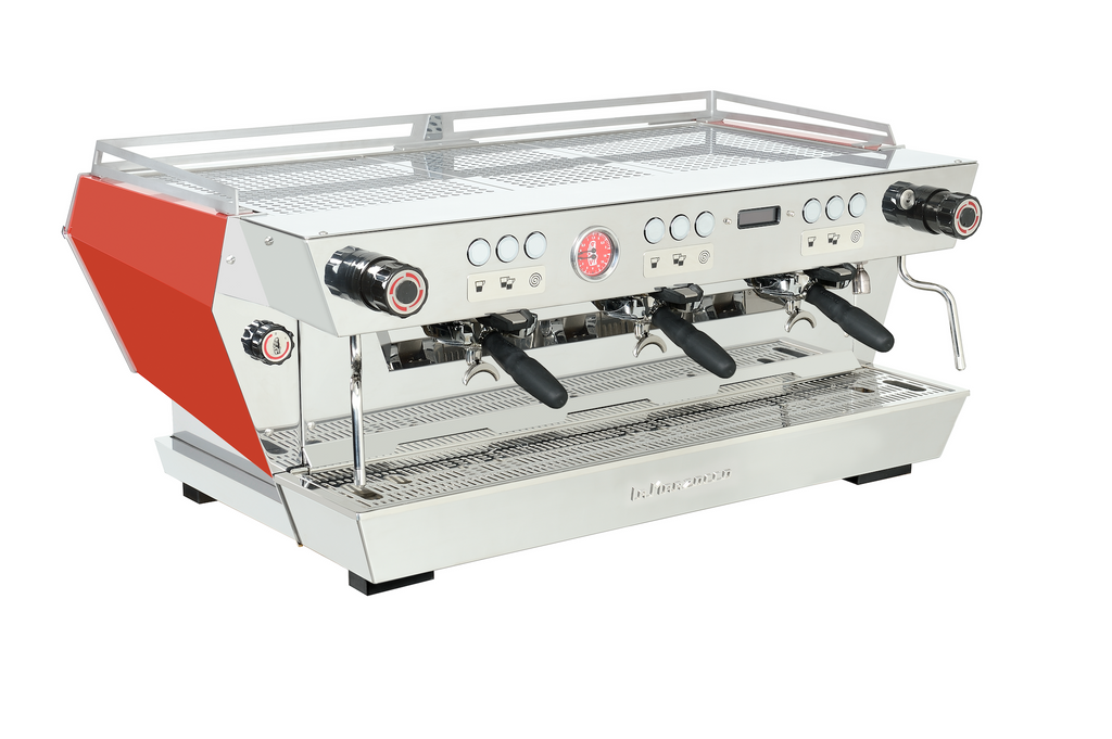 La Marzocco KB90 3 Group AV from Roasted Brown Angled View